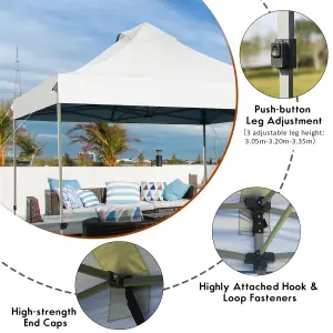 Costway 3 x 3m Pop Up Canopy Tent Outdoor Folding Party Tent Commercial Instant Shelter