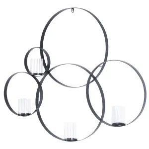 Wall Candle Holder BURU Metal Black