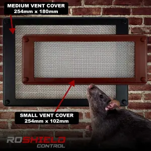 Roshield Pest Mesh Vent Cover - Brown Medium