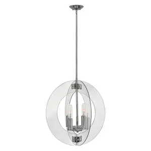 Elstead Hinkley Solstice Spherical Hanging Pendant Light 4x E27 Polished Chrome