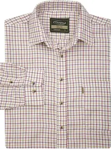 Champion Tattersall Long Sleeve Check Shirt, Red / Medium