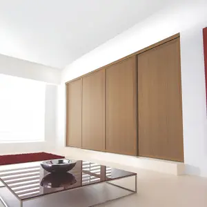 Panel Shaker Natural oak effect 4 door Sliding Wardrobe Door kit (H)2223mm (W)762mm