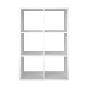 GoodHome Mixxit White Freestanding 6 shelf Rectangular Shelving unit, (H)1080mm (W)735mm