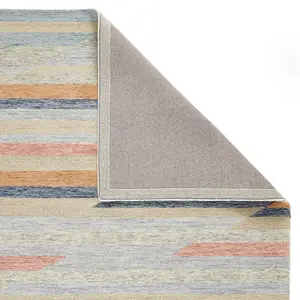 Multicolored Handmade Luxurious Modern Abstract Wool Rug for Living Room & Bedroom-160cm X 230cm