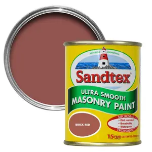 Sandtex Ultra smooth Brick red Masonry paint, 150ml Tester pot