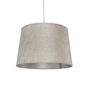 Inlight Ponte Light Grey Metallic effect Contemporary Light shade (D)30cm