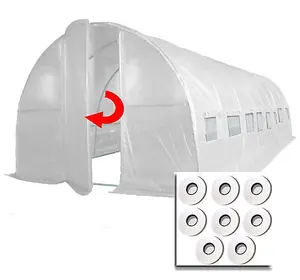 8m x 3m + Hotspot Tape Kit (27' x 10' approx) Pro+ White Poly Tunnel