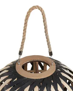 Beliani Boho Lantern BESAH Wood Black