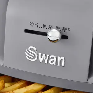 Swan 6L Retro Manual Air Fryer Grey