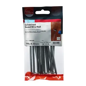 TIMCO Round Wire Nails Galvanised - 100 x 4.50