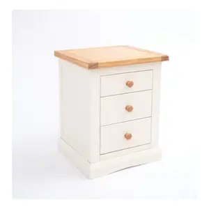 Castelli 3 Drawer Bedside Table Wood Knob