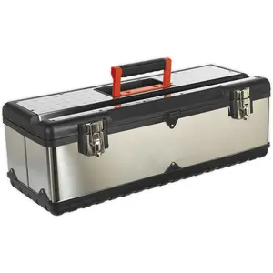 Heavy Duty Steel Tool Box and Tote Tray - 660mm Portable Storage Solution