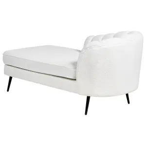 Right Hand Boucle Chaise Lounge Off-White ALLIER