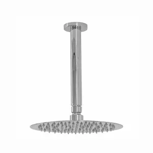 ENKI Contemporary Chrome Fixed Ceiling Mounted Stainless Steel Shower Head 8"