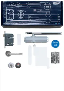 Fire Door Kit - Brass - Bathroom