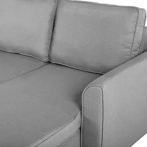 Left-Hand Corner Sofa NESNA Light Grey Fabric Left Hand