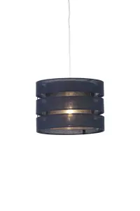 Trio Midnight blue Pendant Light shade (D)35cm