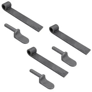 Tailgate Straight Hinge 150 x 30mm + 12.5mm Weld on Gudgeon Pin Self Colour 3pk