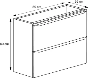 GoodHome Imandra Slimline Gloss Warm Grey Wall-mounted Bathroom Cabinet (H) 600mm (W) 800mm