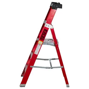 Excel Electricians Fibreglass Platform Step Ladder 3 Tread 1.34m EN131