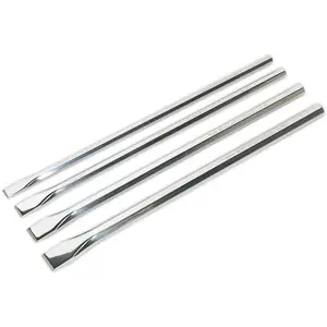 Premium 4 Piece 350mm Extra-Long Chisel Set - Durable Chromoly Steel Tools