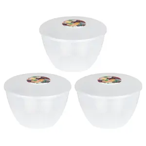 Just Pudding Basins Family Size 3 Pint Steam Pudding Basin with Lid Clear - 3pt - 3pk