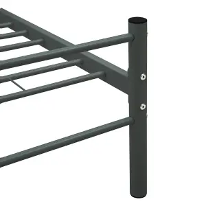 Berkfield Bed Frame Grey Metal 6FT Super King 180x200 cm