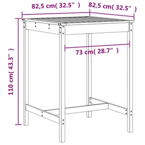 Nathaneil 17 Stories Bar Set with Wood Frame and Solid Wood Outer Material White