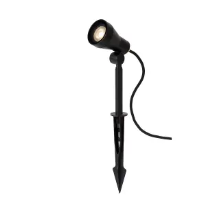 Lucide Spike Modern Spike Garden Spotlight Outdoor - LED Dim. - GU10 - 1x5W 3000K - IP54 - Black