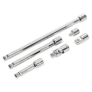 Sealey Wobble/Rigid Extension Bar, Adaptor & Universal Joint Set 6pc 3/8"Sq Drive AK7690