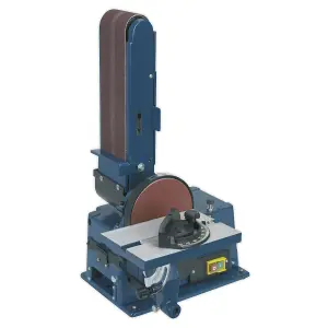 Sealey Belt/Disc Sander Bench Mounting 915 x 100mm/Diameter 150mm - Blue/Silver SM14