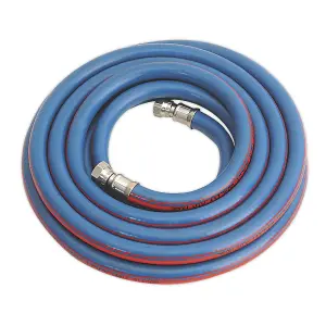 Sealey Air Hose 5m x 10mm with 1/4"BSP Unions Extra-Heavy-Duty