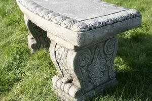 Superb Classic Stone Cast Garden Bench