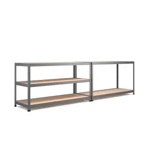 RB BOSS Garage Shelving Unit 5 Shelf MDF Galvanised Steel (H)1800mm (W)1600mm (D)600mm