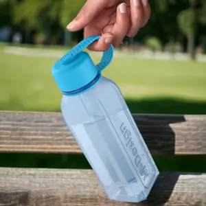 URBNLIVING 500ml Blue Reusable Water Drinking Sports Bottle Container Flask with Leakproof Lid