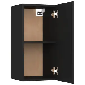 Berkfield 7 Piece TV Cabinet Set Black Engineered Wood