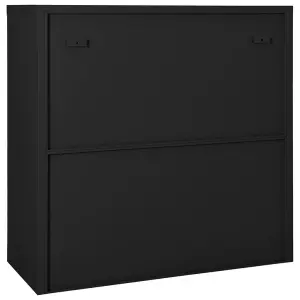 Berkfield Sliding Door Cabinet Anthracite 90x40x90 cm Steel