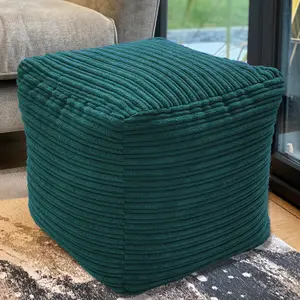 Jumbo Cord Beanbag Cube Footstool Large Pouffe Bean Bags