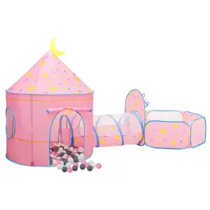 Berkfield Children Play Tent with 250 Balls Pink 301x120x128 cm