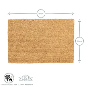 Nicola Spring - Coir Door Mat - Classic 1.6cm H x 90cm L x 60cm W