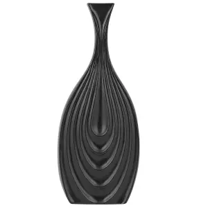 Decorative Vase THAPSUS Ceramic Black