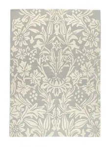 Cream Modern Floral Rug Easy to clean for Living Room and Bedroom -120cm X 170cm