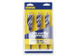 IRWIN Blue Groove 6X Wood Drill Bit Set, 3 Piece 20-25mm