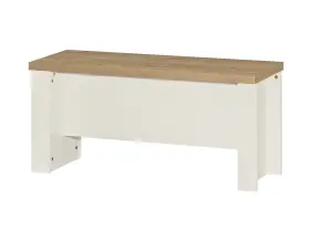 Birlea Highgate Dining Table & Bench Set Cream & Oak