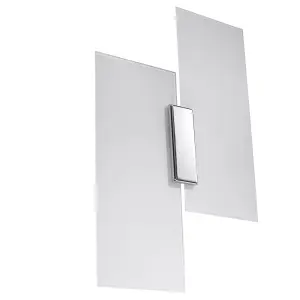 Fabiano Glass & Steel Grey 2 Light Classic Wall Light