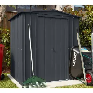 6 x 5 Premier Apex Metal Garden Shed - Anthracite Grey (6ft x 5ft / 6' x 5' / 1.8m x 1.5m)