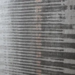 Galerie Adonea Hermes Grey Copper Metallic Stripe Smooth Wallpaper Roll