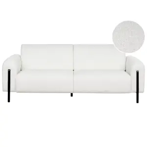 3 Seater Boucle Sofa White ASKIM