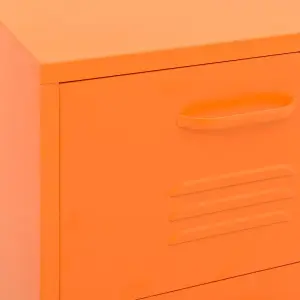 Berkfield Storage Cabinet Orange 42.5x35x101.5 cm Steel