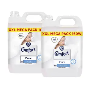 Comfort Fabric Conditioner Pure XXL Mega Pack 160 Washes, 2 Pack